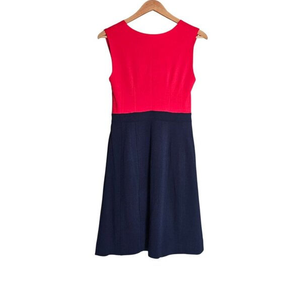 Women's - Anthropologie Girls From Savoy Colorblock Ponte Dress, Size 6 - Picture 8 of 10